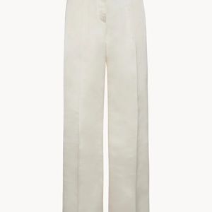 The Row Ivory Silk Pants $2000